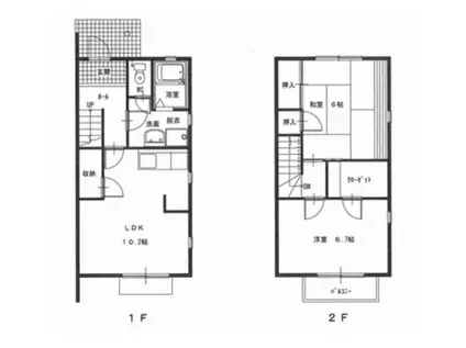 フローレスC(2LDK/1階)の間取り写真