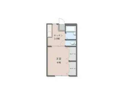 メゾネットシゼム(1K/1階)の間取り写真