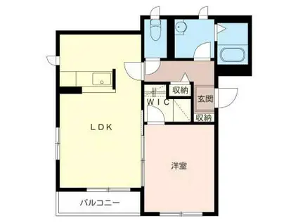 HAU TREE LANAI(1LDK/3階)の間取り写真