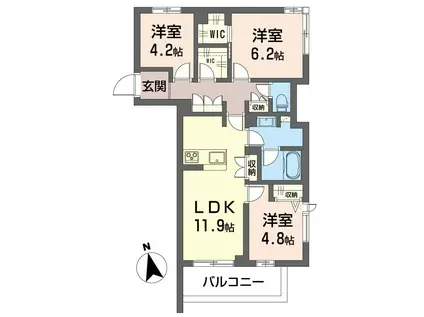 メゾン グレイス(3LDK/3階)の間取り写真
