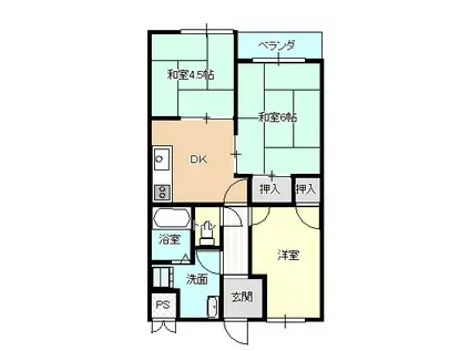 コンフォール(3DK/3階)の間取り写真