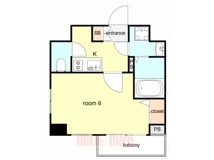 エスリード神戸ハーバークロス(1K/10階)の間取り写真