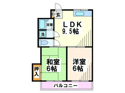 ファミールビレッジ(2LDK/2階)の間取り写真