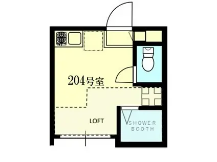 RIX中目黒(ワンルーム/2階)の間取り写真