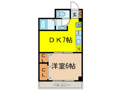 ラ・メール駒込(1DK/3階)の間取り写真