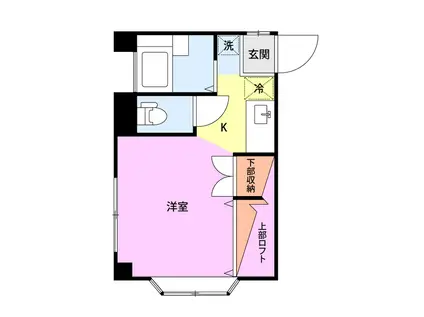 サンライズ陽明(1K/2階)の間取り写真