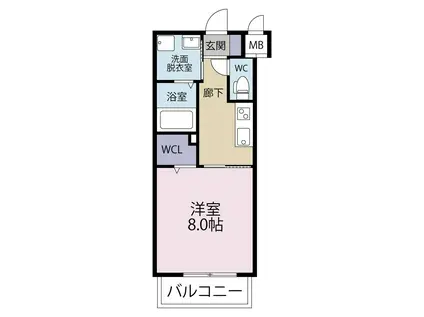 パークテラス浅生(1K/3階)の間取り写真