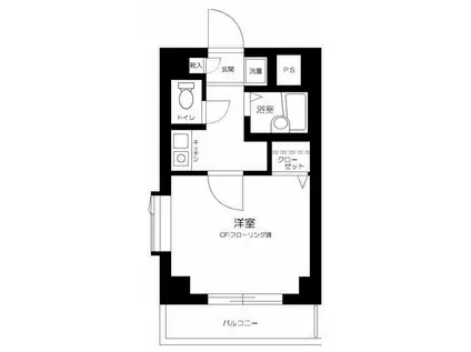 ルパデュソワール(1K/3階)の間取り写真