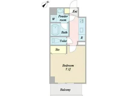 プロシード吹上(1K/2階)の間取り写真