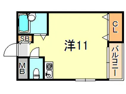 サニーパレス大津和(ワンルーム/2階)の間取り写真