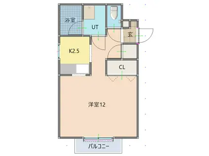 メゾン・ド・ベル(ワンルーム/7階)の間取り写真