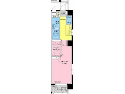 HASHIMOTO イースト MANSION(1K/3階)の間取り写真