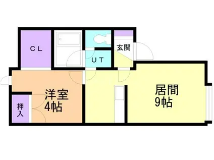 レボリューション大野(1LDK/2階)の間取り写真