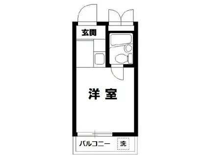 メゾン・ド・コメート(ワンルーム/2階)の間取り写真