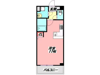 パーラム守口(ワンルーム/1階)の間取り写真