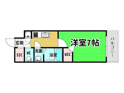 エスリード九条スタシオン(1K/15階)の間取り写真