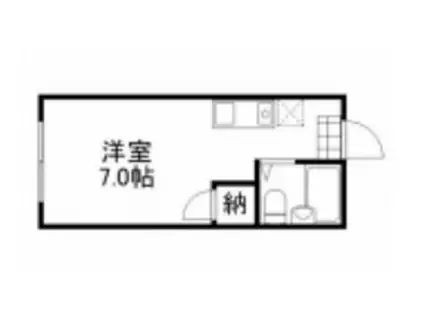 シャルマンファイブ(ワンルーム/1階)の間取り写真
