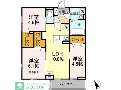 グランドゥール ソレイユ(3LDK/2階)の間取り写真