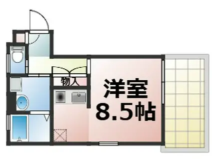 ザ・プラザ東上町(ワンルーム/1階)の間取り写真