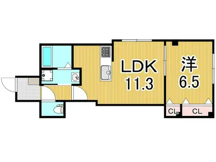 CLAVIUSZEH(1LDK/5階)の間取り写真