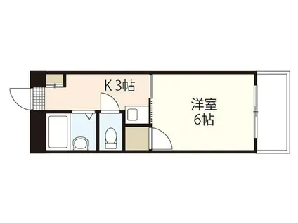 ピープルタウン八幡(1K/5階)の間取り写真