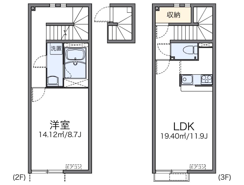 レオネクスト壽光III(1LDK/2階)の間取り写真