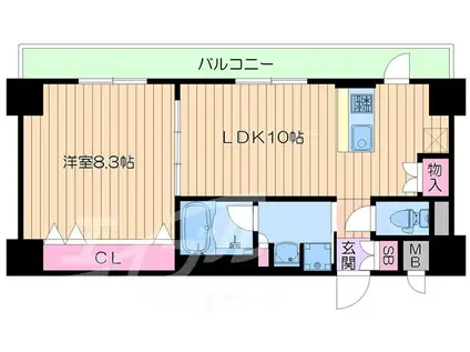 ララプレイス ザ・京橋ステラ(1LDK/6階)の間取り写真