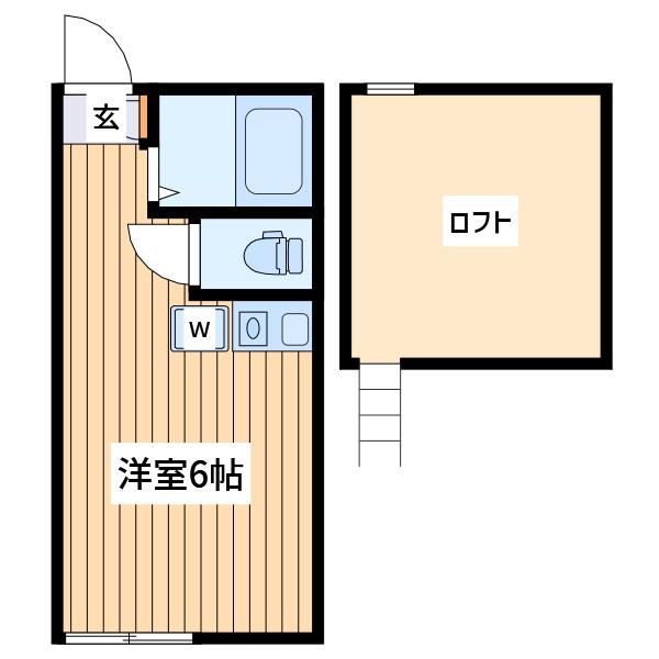 ユナイト石川町アッシュフォード(ワンルーム/1階)の間取り写真