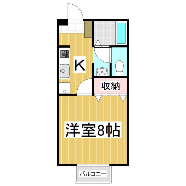 アルテナードM(1K/1階)の間取り写真