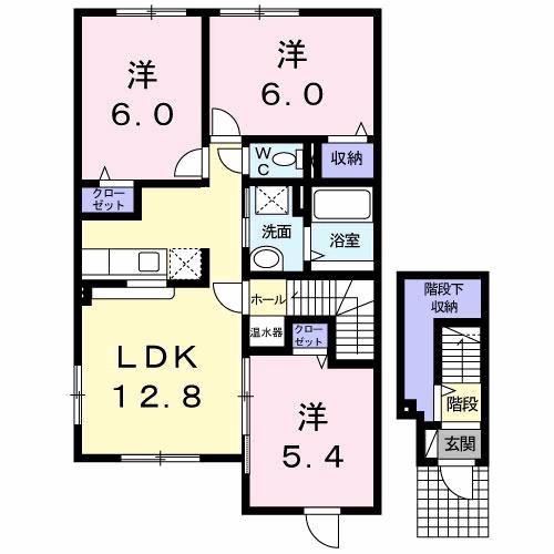 クレインフィールド(3LDK/2階)の間取り写真