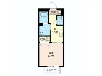 MAISON HOT ROAD(1K/1階)の間取り写真