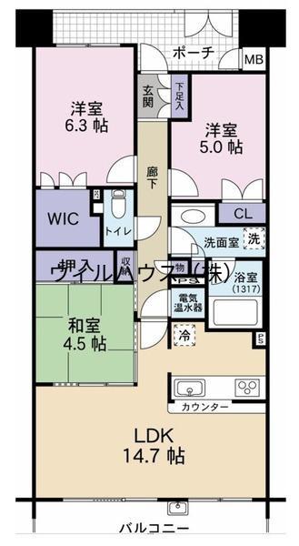 堺駅前アーバンコンフォート(3LDK/10階)の間取り写真
