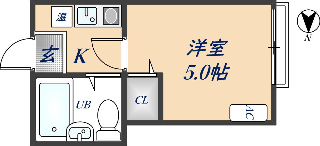 エスティ ビル旭町(1K/4階)の間取り写真