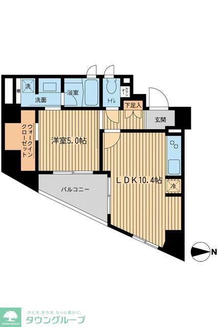 KDX川口幸町レジデンス(1LDK/4階)の間取り写真