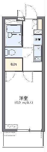 レオパレスパタータIII(1K/1階)の間取り写真