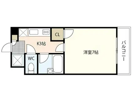 レジャンデールII(1K/1階)の間取り写真