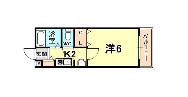ステラハウスⅧ(1K/1階)の間取り写真