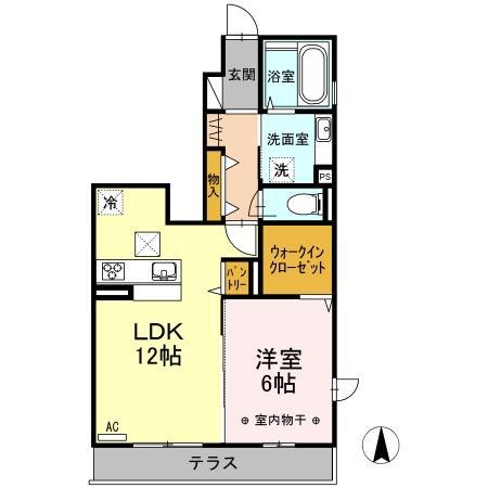 ココンセレソ(1LDK/1階)の間取り写真