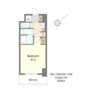 S-RESIDENCE堺BLAZE(1K/15階)の間取り写真