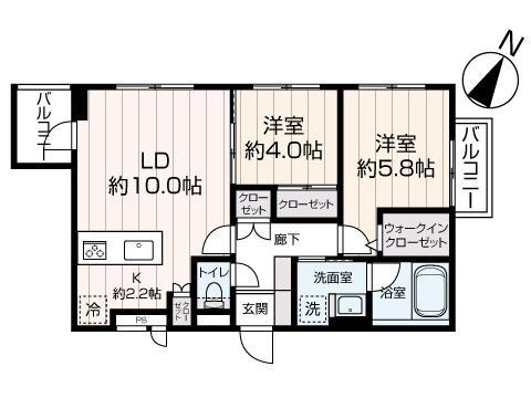 SーRESIDENCE南円山BLAZE(2LDK/1階)の間取り写真