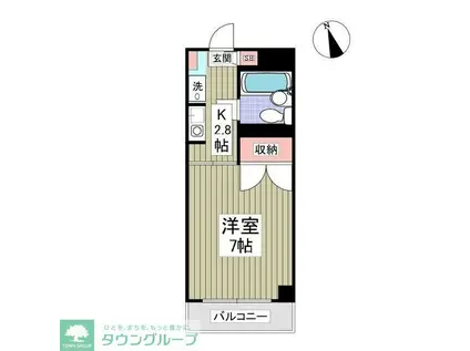 FINE吉祥寺(1K/4階)の間取り写真