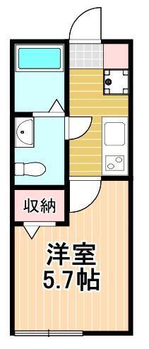 千住GRAYISHWOOD(1K/1階)の間取り写真