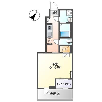YS・LIEN(1K/1階)の間取り写真