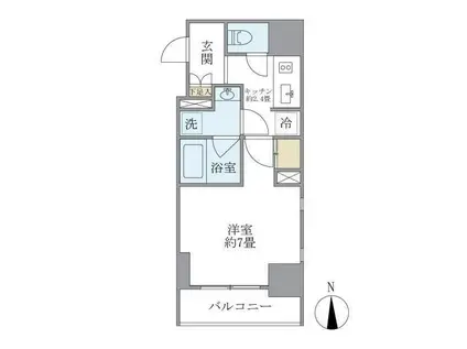 KDXレジデンス神田(1K/5階)の間取り写真