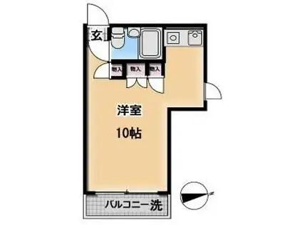 ヴィラフォンテ(ワンルーム/5階)の間取り写真