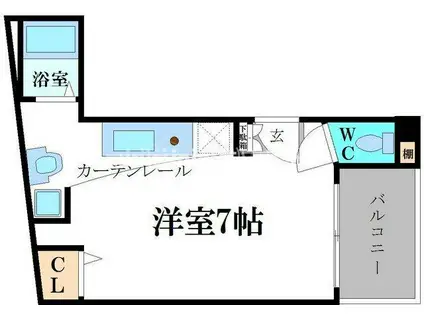 ステイタス難波ビル(ワンルーム/6階)の間取り写真