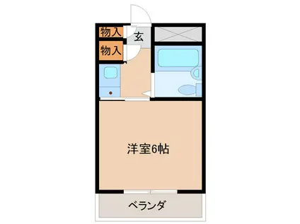ひらこうパート1(1K/5階)の間取り写真