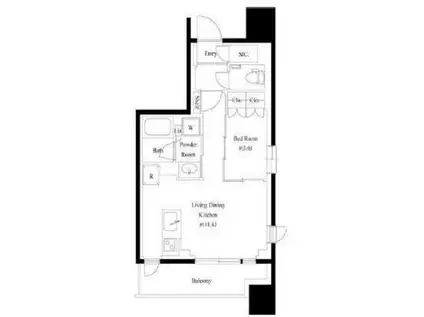 GRANPASEO明大前(1LDK/8階)の間取り写真