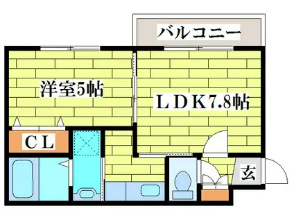 MONOTONIA(1DK/4階)の間取り写真