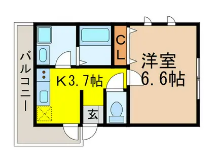 パーク・ボニート石神井(1K/3階)の間取り写真